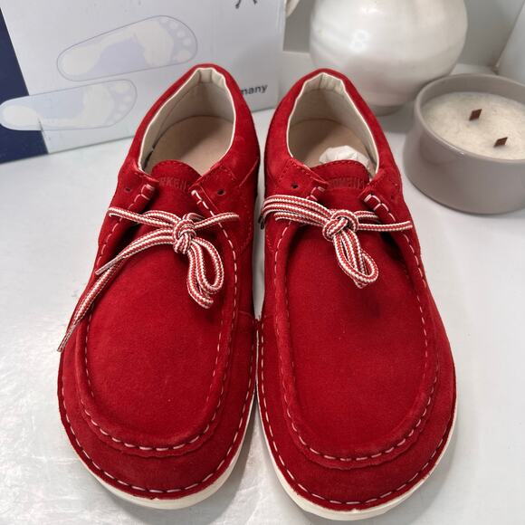 Birkenstock Pasadena High Suede Chukka Boot Dark Red Men 11/EU 44 NWB Narrow Fit - Picture 5 of 10